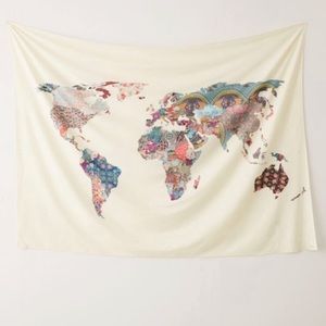 Urban outfitters world map tapestry